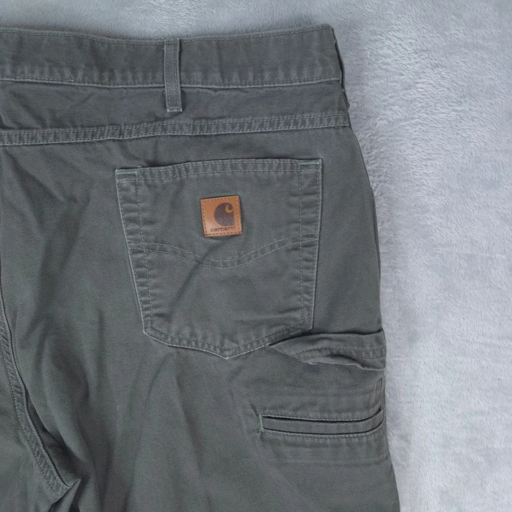 Carhartt Carpenter Pants‎ Mens 42x30 Gray Loose Fit Canvas B159 DMS Workwear